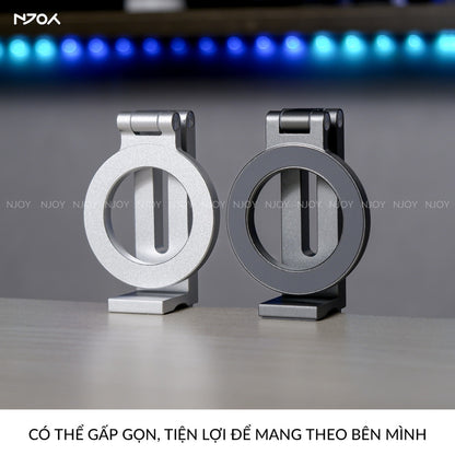 Giá Đỡ Điện Thoại Gắn Bàn Boneruy E01 Hít Từ Tính Điều Chỉnh Độ Cao Hợp Kim Nhôm Cao Cấp Tiện Lợi