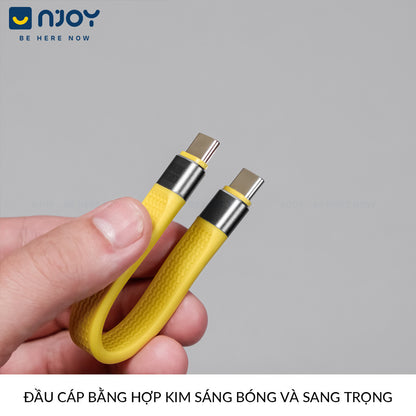 Cáp Ngắn C To C 240W Chip E-Mark 13cm Chuẩn USB 4.0 Hỗ Trợ Xuất Video 8K@60Hz Truyền Dữ Liệu 40Gbps