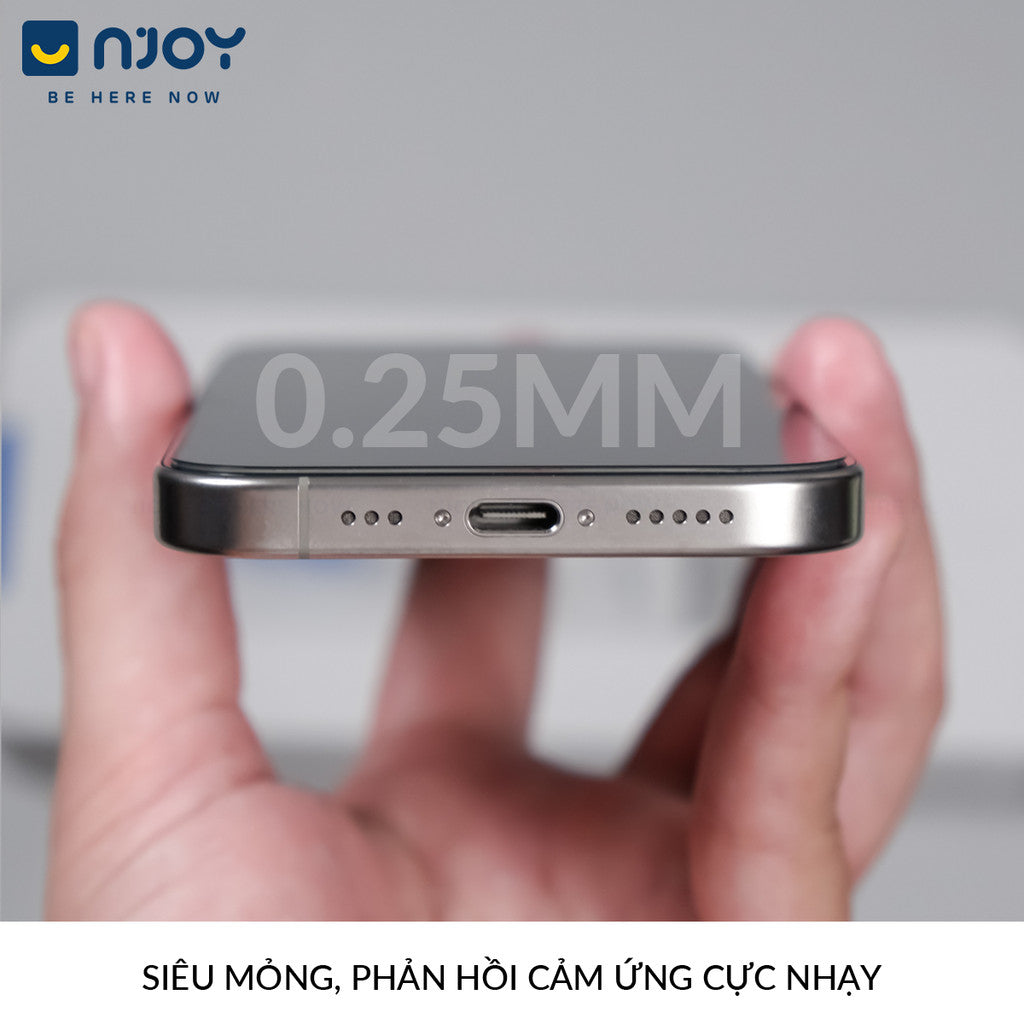 Kính Cường Lực Tự Dán Trong Suốt Anank 2.5D Siêu Mỏng Cho Điện Thoại iPhone 16 Pro Max 15 14 13