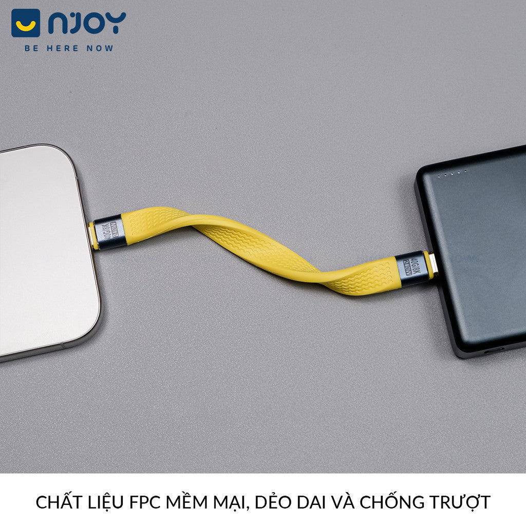 Cáp Ngắn C To C 240W Chip E-Mark 13cm Chuẩn USB 4.0 Hỗ Trợ Xuất Video 8K@60Hz Truyền Dữ Liệu 40Gbps
