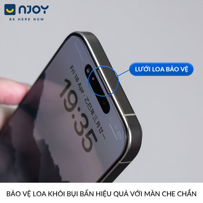 Kính Cường Lực Trong Suốt Không Viền Đen Wekome Có Lưới Loa Cho Điện Thoại iPhone 16 Pro Max 15 14