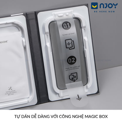 Kính Cường Lực Tự Dán Chống Trộm Chống Vân Tay Wekome 6D Cho Điện Thoại iPhone 16 Pro Max 15 14