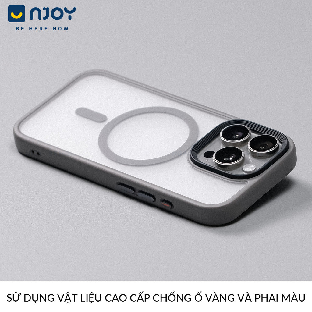 Ốp Nhám Hỗ Trợ Sạc Không Dây Từ Tính Nút Bấm AI Camera Cao Cấp Cho Điện Thoại iPhone 16 Pro Max