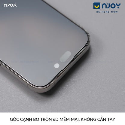 Kính Cường Lực Tự Dán Chống Trộm Chống Vân Tay Wekome 6D Cho Điện Thoại iPhone 16 Pro Max 15 14