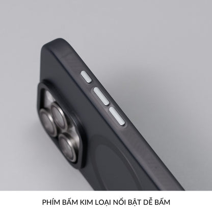 Ốp Nhám Hỗ Trợ Sạc Không Dây Từ Tính Cao Cấp Bảo Vệ Camera Cho Điện Thoại iPhone 17 Pro Max 16 15 14