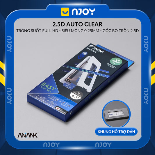 Kính Cường Lực Tự Dán Trong Suốt Anank 2.5D Siêu Mỏng Cho Điện Thoại iPhone 16 Pro Max 15 14 13