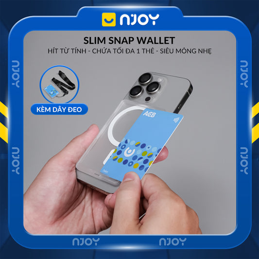 Ví Đựng Thẻ Hít Không Dây Từ Tính Siêu Mỏng Nhám Cho Điện Thoại iPhone 16 Pro Max 15 14 13 12