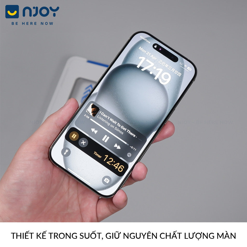 Kính Cường Lực Tự Dán Trong Suốt Anank 2.5D Siêu Mỏng Cho Điện Thoại iPhone 16 Pro Max 15 14 13