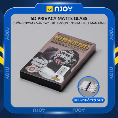 Kính Cường Lực Tự Dán Chống Trộm Chống Vân Tay Wekome 6D Cho Điện Thoại iPhone 16 Pro Max 15 14