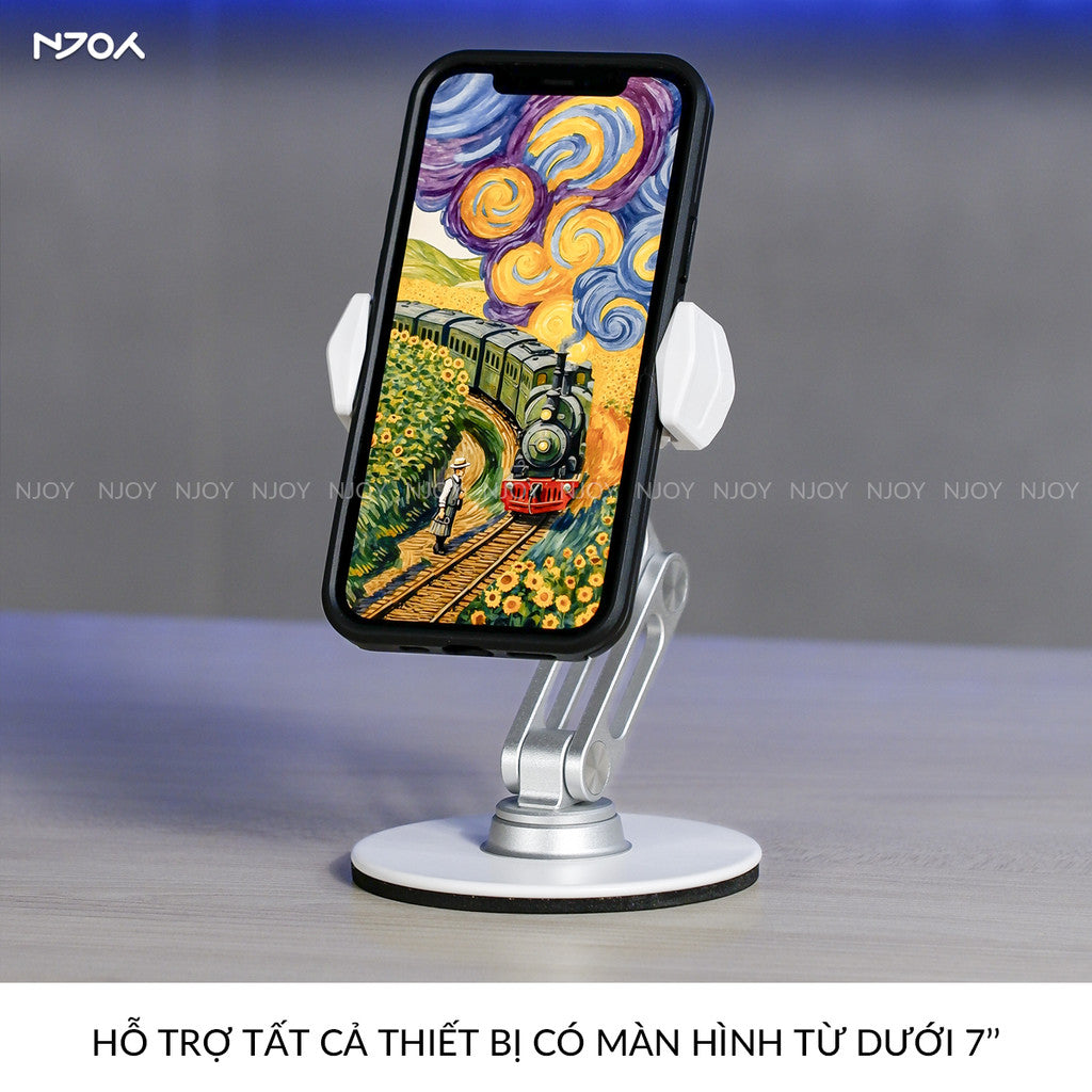 Giá Đỡ Để Bàn Boneruy Chất Liệu Nhôm Chắc Chắn Đế Chống Trượt Cho Điện Thoại iPhone Samsung Oppo