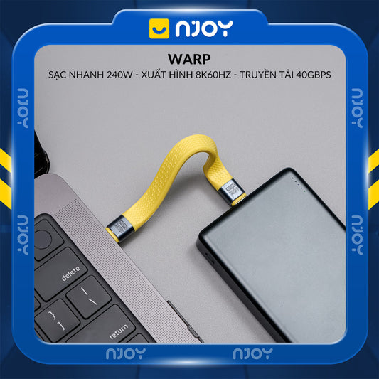 Cáp Ngắn C To C 240W Chip E-Mark 13cm Chuẩn USB 4.0 Hỗ Trợ Xuất Video 8K@60Hz Truyền Dữ Liệu 40Gbps