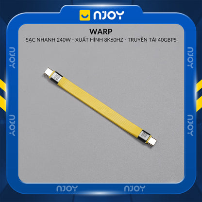 Cáp Ngắn C To C 240W Chip E-Mark 13cm Chuẩn USB 4.0 Hỗ Trợ Xuất Video 8K@60Hz Truyền Dữ Liệu 40Gbps