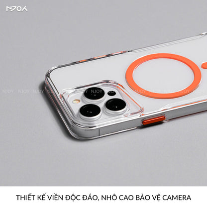 Ốp Magsafe Trong PC Cứng Likgus Vòng 3D Nút Kim Loại Cho iPhone 16 Pro MaxMax
