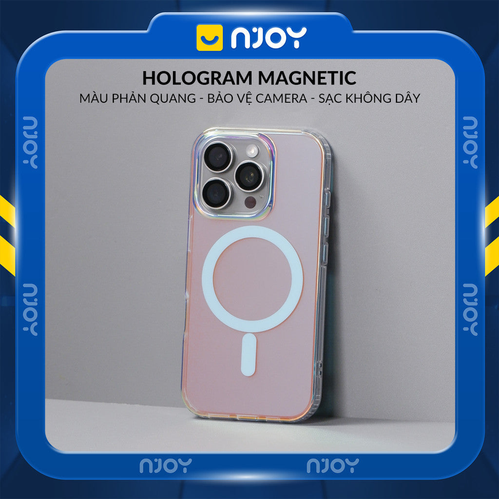 Ốp Lưng Magsafe Tráng Gương Phản Quang Cho iPhone 17 Pro Max 16 15 14 13
