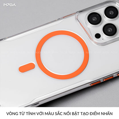 Ốp Magsafe Trong PC Cứng Likgus Vòng 3D Nút Kim Loại Cho iPhone 16 Pro MaxMax