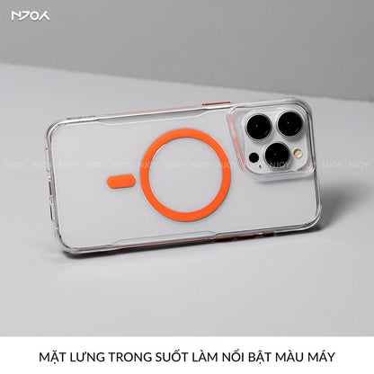 Ốp Magsafe Trong PC Cứng Likgus Vòng 3D Nút Kim Loại Cho iPhone 16 Pro MaxMax