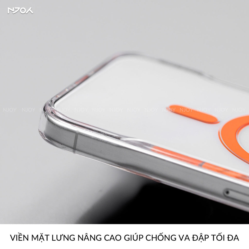 Ốp Magsafe Trong PC Cứng Likgus Vòng 3D Nút Kim Loại Cho iPhone 16 Pro Max 15 14
