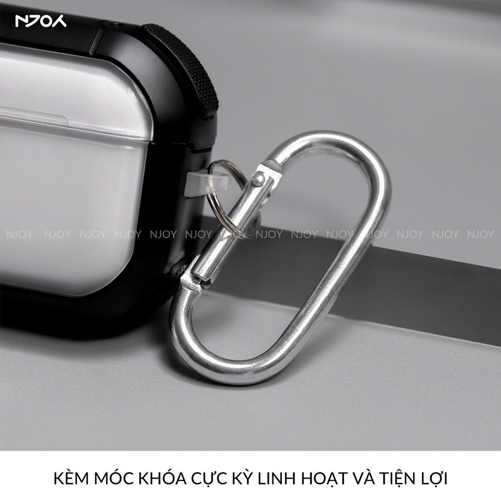 Ốp Vỏ Case Trong Suốt Chống Sốc Khoá Nam Châm Cho Tai Nghe Airpods Pro 3 2 Airpods 4 3