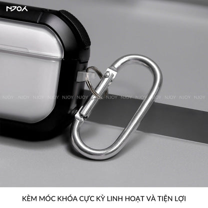 Ốp Vỏ Case Trong Suốt Chống Sốc Khoá Nam Châm Cho Tai Nghe Airpods Pro 3 2 Airpods 4 3