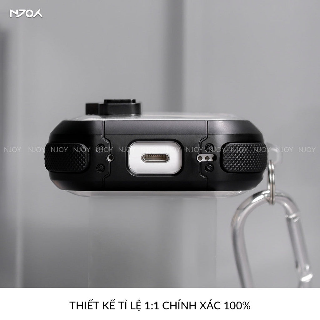 Ốp Vỏ Case Trong Suốt Chống Sốc Khoá Nam Châm Cho Tai Nghe Airpods Pro 3 2 Airpods 4 3
