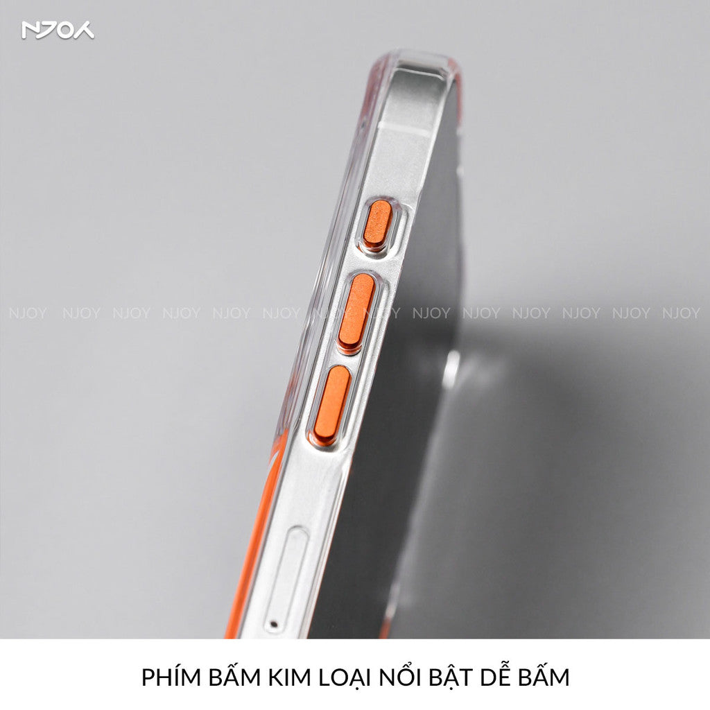 Ốp Magsafe Trong PC Cứng Likgus Vòng 3D Nút Kim Loại Cho iPhone 16 Pro Max 15 14