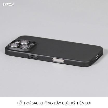 Ốp Nhám Siêu Mỏng Chống Vân Tay Bảo Vệ Camera Cho iPhone 17 Pro Max 16 15 14 13 12 11