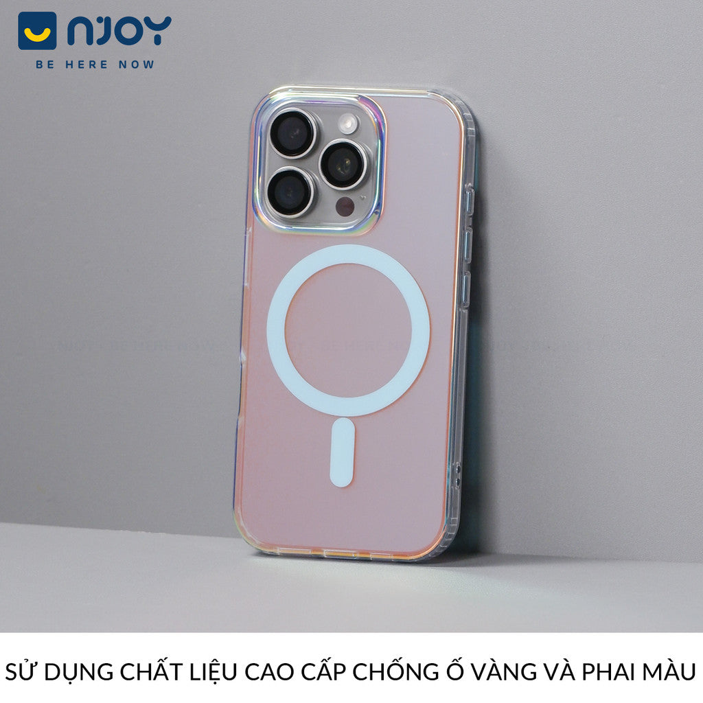 Ốp Lưng Magsafe Tráng Gương Phản Quang Cho iPhone 17 Pro Max 16 15 14 13