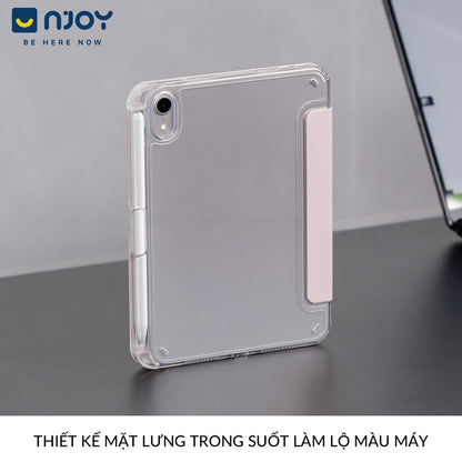 Bao Da Ốp Lưng iPad Trong Suốt Chống Sốc Mặt Lưng Gấp Gọn Chữ Y Có Khay Đựng Bút Apple Pencil