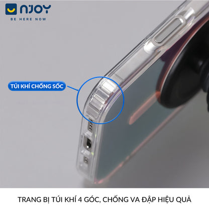 Ốp Lưng Magsafe Tráng Gương Phản Quang Cho iPhone 17 Pro Max 16 15 14 13