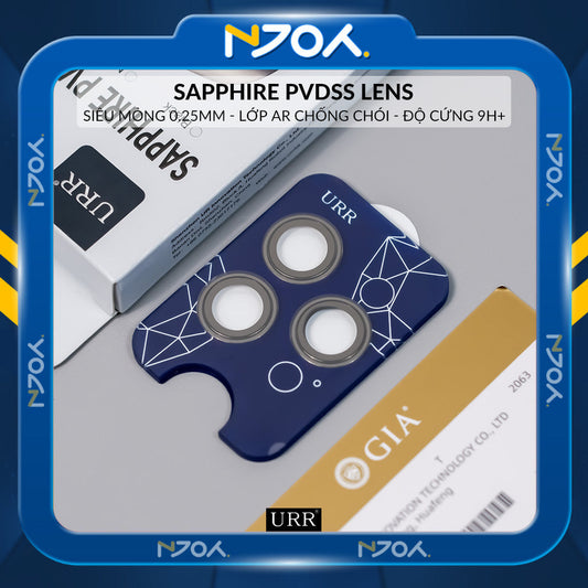 Cường Lực Camera URR Sapphire PVDSS 2 Tầng Cho iPhone 17 Pro Max 16 Pro Max 15 Pro Max 14 Pro Max 13 12