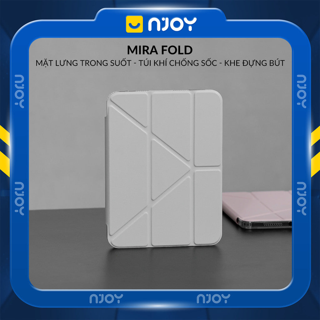 Bao Da Ốp Lưng iPad Trong Suốt Chống Sốc Mặt Lưng Gấp Gọn Chữ Y Có Khay Đựng Bút Apple Pencil