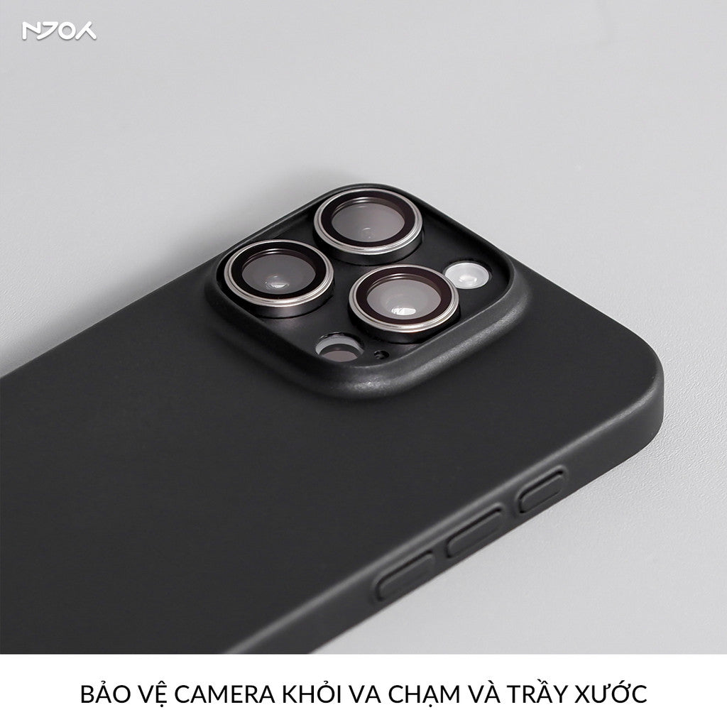 Ốp Nhám Siêu Mỏng Chống Vân Tay Bảo Vệ Camera Cho iPhone 18 Pro Max 17 16 15 14 13 12 11