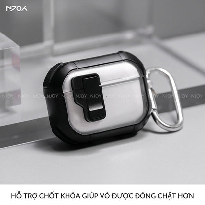 Ốp Vỏ Case Trong Suốt Chống Sốc Khoá Nam Châm Cho Tai Nghe Airpods Pro 3 2 Airpods 4 3