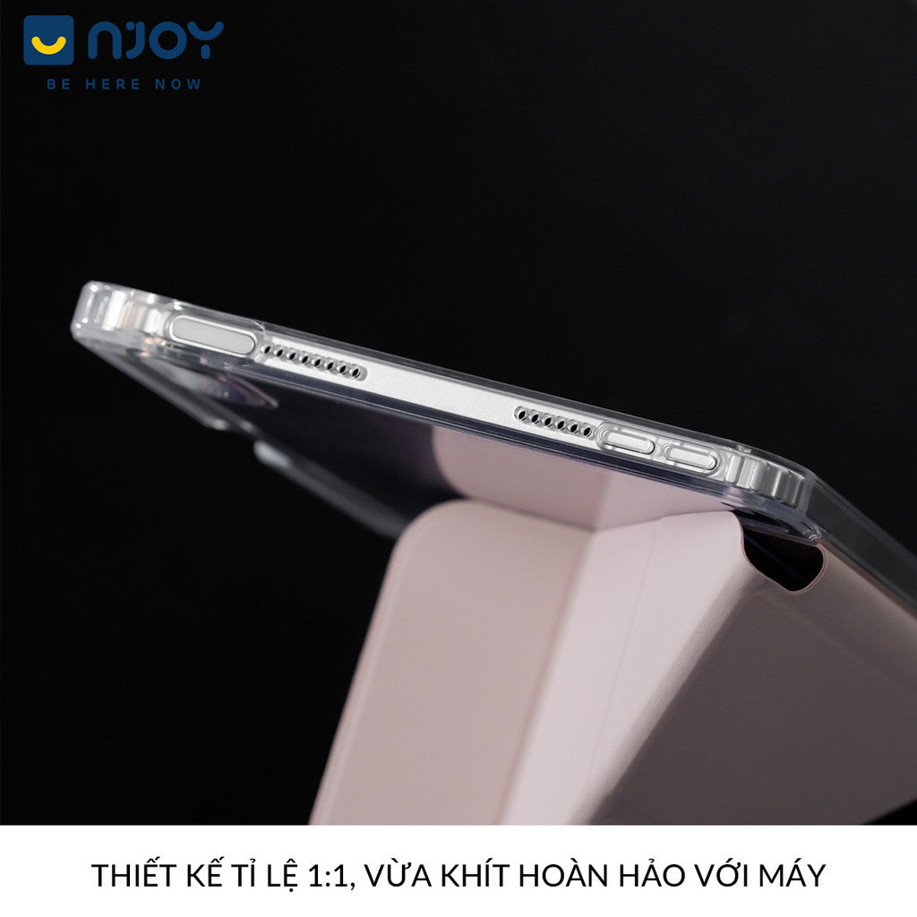 Bao Da Ốp Lưng iPad Trong Suốt Chống Sốc Mặt Lưng Gấp Gọn Chữ Y Có Khay Đựng Bút Apple Pencil