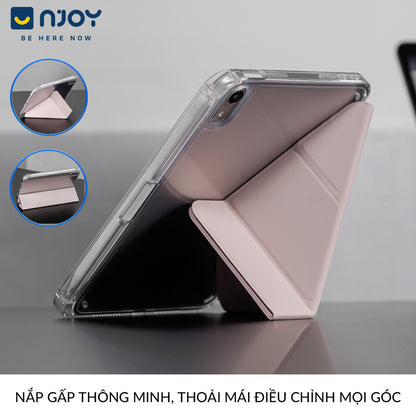 Bao Da Ốp Lưng iPad Trong Suốt Chống Sốc Mặt Lưng Gấp Gọn Chữ Y Có Khay Đựng Bút Apple Pencil