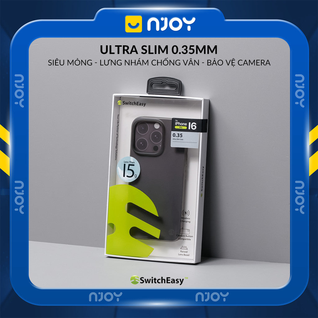 Ốp Nhám Siêu Mỏng SwitchEasy Chống Vân Tay PP Cho iPhone 17 Pro Max 16 15