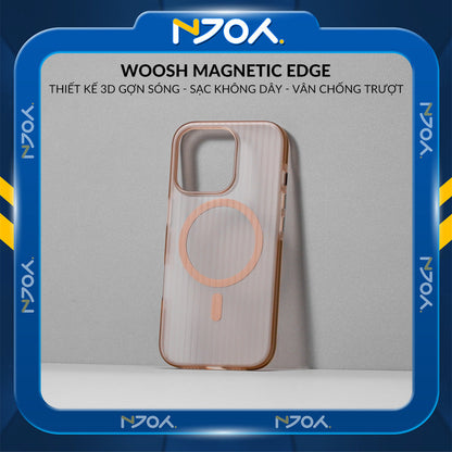Ốp Nhám Sọc Nổi 3D Njoy Tích Hợp Sạc Nam Châm Từ Tính Cho iPhone 17 Pro Max 16 15 14 13 12