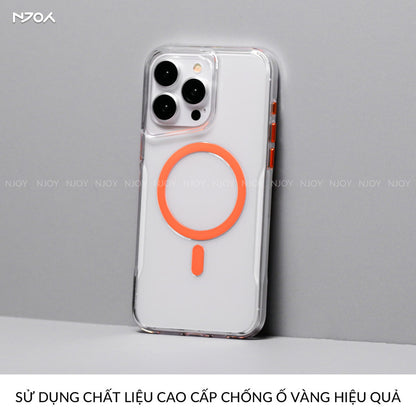 Ốp Magsafe Trong PC Cứng Likgus Vòng 3D Nút Kim Loại Cho iPhone 16 Pro MaxMax