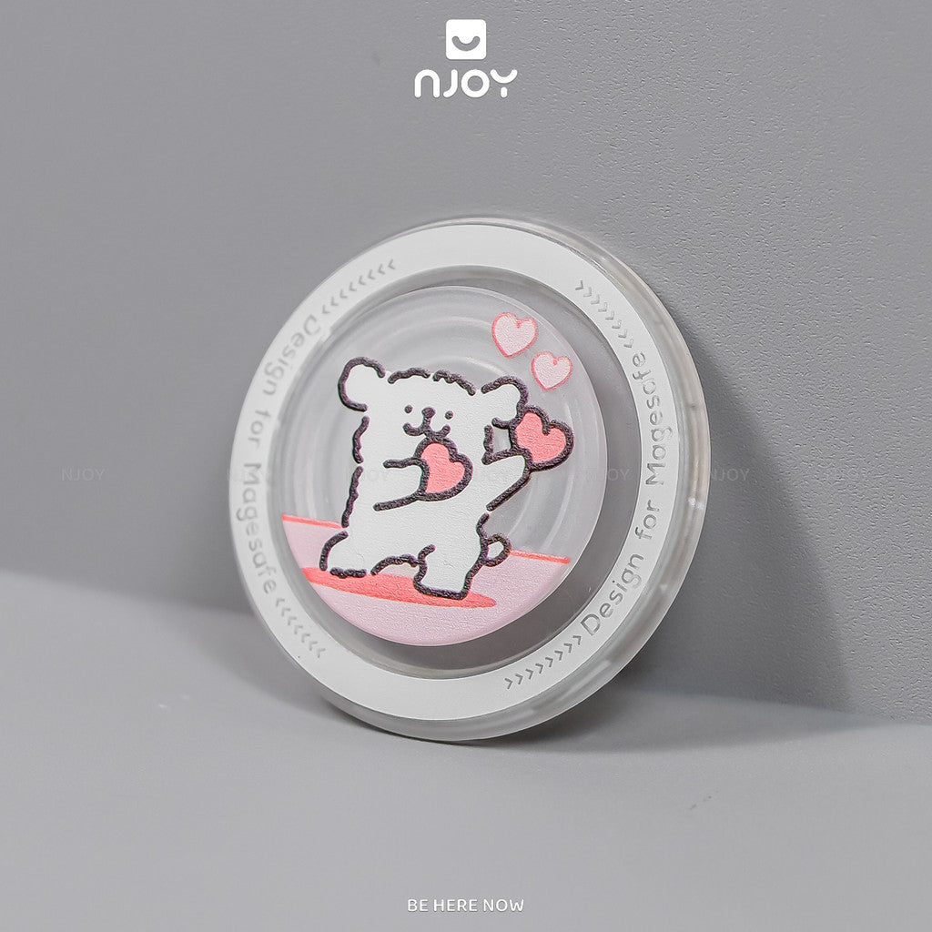 Giá Đỡ Điện Thoại Popsocket In Hình Gấu Dễ Thương Hít Từ Tính Cho Điện Thoại iPhone Samsung Njoyshop