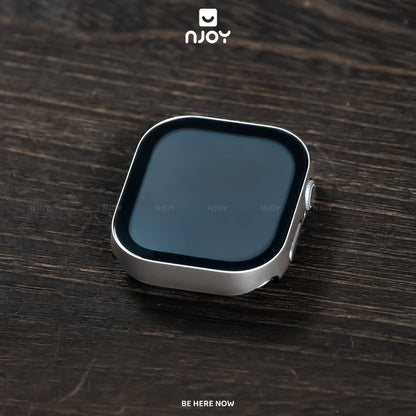 Ốp Viền Màu Chống Vân Có Kính Cường Lực Cho Đồng Hồ Apple Watch Ultra Series S11 10 9 8 7 6 SE 44/45/46/49 38/40/41/42mm