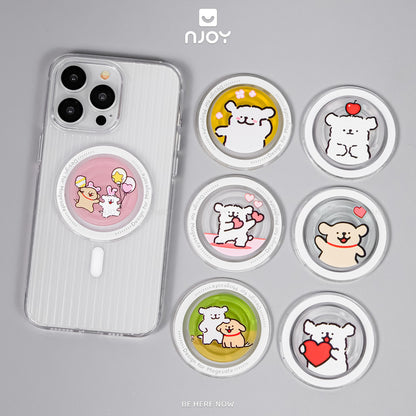 Giá Đỡ Điện Thoại Popsocket In Hình Gấu Dễ Thương Hít Từ Tính Cho Điện Thoại iPhone Samsung Njoyshop