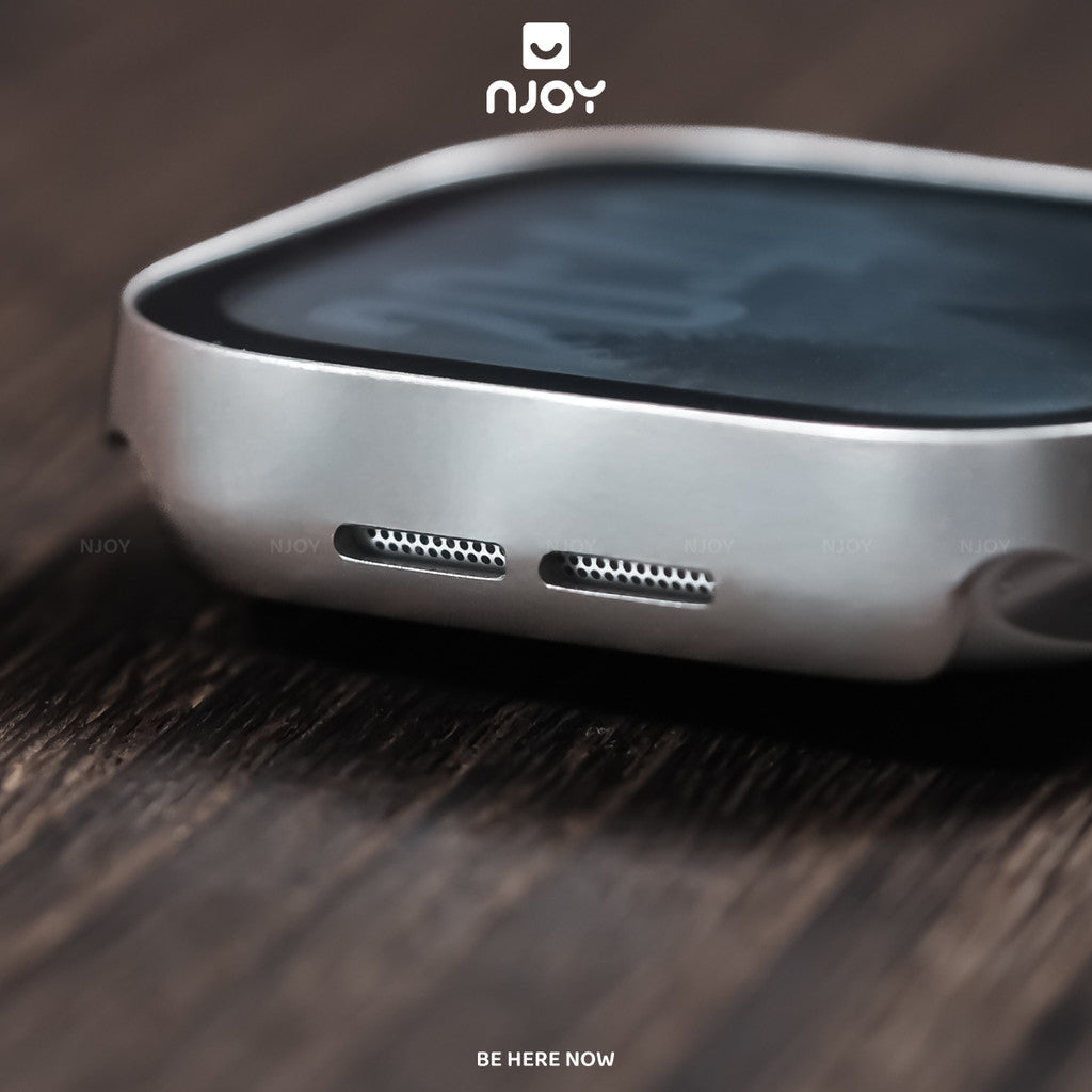 Ốp Viền Màu Chống Vân Có Kính Cường Lực Cho Đồng Hồ Apple Watch Ultra Series S11 10 9 8 7 6 SE 44/45/46/49 38/40/41/42mm
