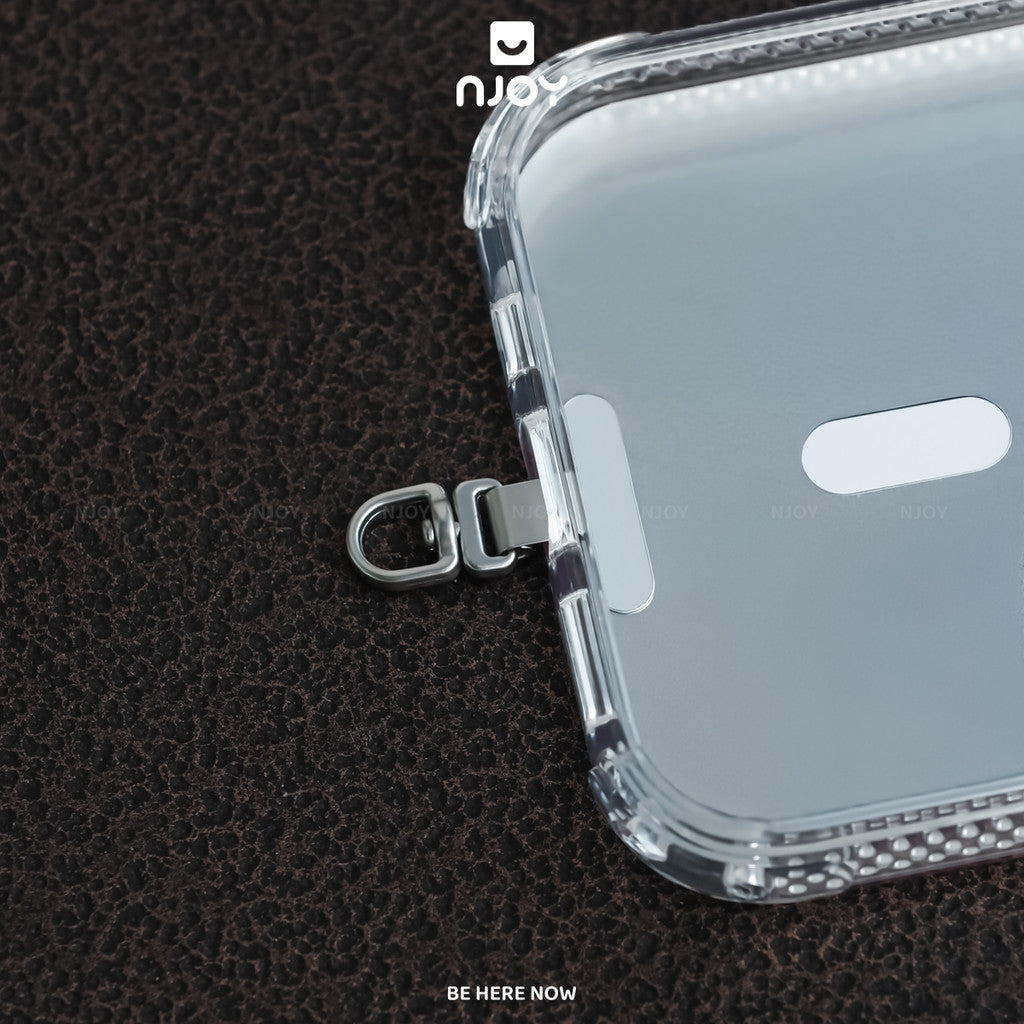 Tag Hợp Kim Mỏng Siêu Nhỏ Gọn Xoay 360 Độ Hỗ Trợ Gắn Cho Dây Đeo Điện Thoại Không Cần Dán