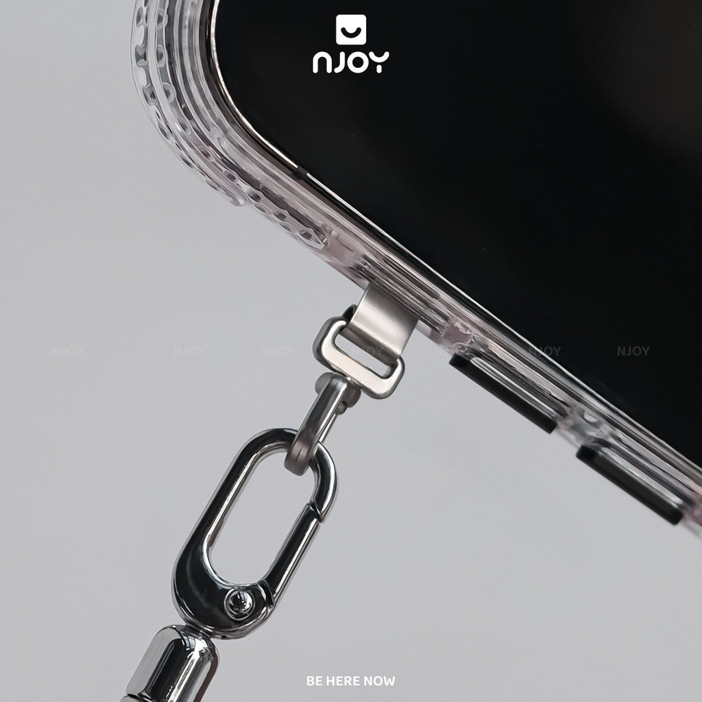 Tag Hợp Kim Mỏng Siêu Nhỏ Gọn Xoay 360 Độ Hỗ Trợ Gắn Cho Dây Đeo Điện Thoại Không Cần Dán