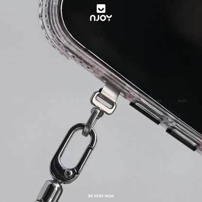 Tag Hợp Kim Mỏng Siêu Nhỏ Gọn Xoay 360 Độ Hỗ Trợ Gắn Cho Dây Đeo Điện Thoại Không Cần Dán