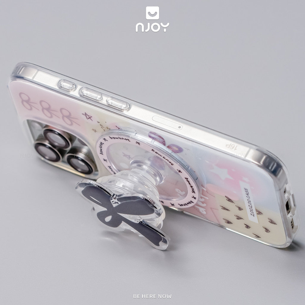 Ốp Lưng In Hình Bowknot Chiếc Nơ Kèm Giá Đỡ Popsocket Cho Điện Thoại iPhone 18 Pro Max 17 16 15 14 13