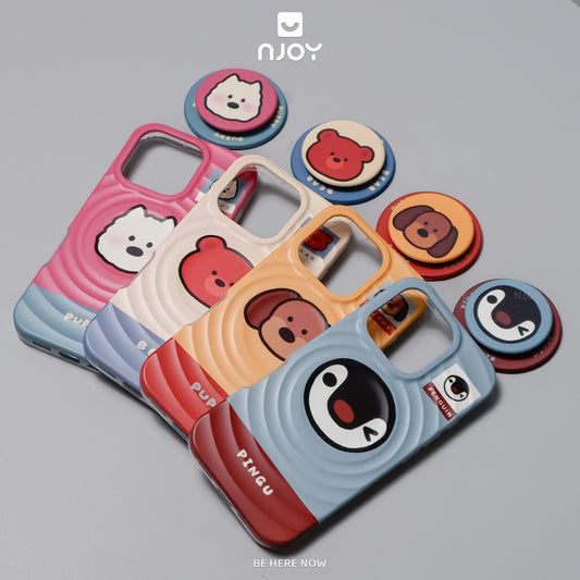 Ốp Lưng In Hình Hiệu Ứng Giọt Nước 3D Chó Mèo Pet Zoo Cho Điện Thoại iPhone 17 Pro Max 16 15 14 13