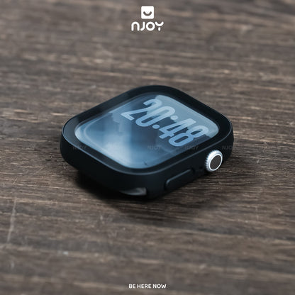 Ốp Viền Màu Chống Vân Có Kính Cường Lực Cho Đồng Hồ Apple Watch Ultra Series S11 10 9 8 7 6 SE 44/45/46/49 38/40/41/42mm