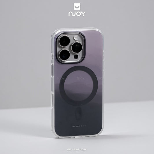 Ốp Nhám Mờ Ombre Night Viền Dẻo Trong Suốt Chống Vân Tay Cho iPhone 17 Pro Max 16 15 14 13