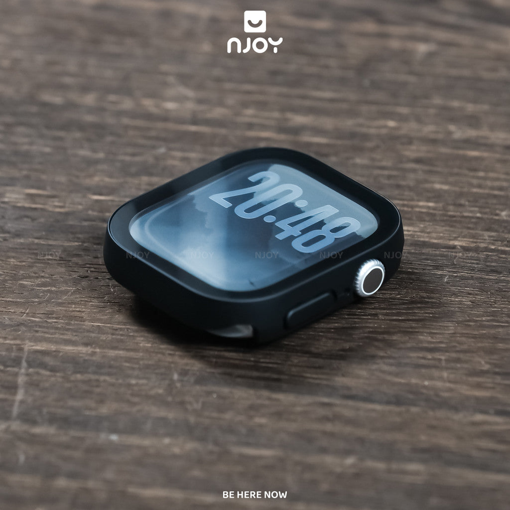 Ốp Viền Màu Chống Vân Có Kính Cường Lực Cho Đồng Hồ Apple Watch Ultra Series S11 10 9 8 7 6 SE 44/45/46/49 38/40/41/42mm